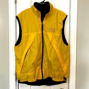 Yellow and Navy Polo Sport Mens Large Reversible Vest